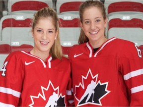 Sarah Potomak, left, and sister Amy will be suiting up for the senior women's national team together for the first time.