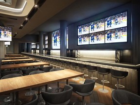 An artist's rendition of The SportsBar, which opens Friday.