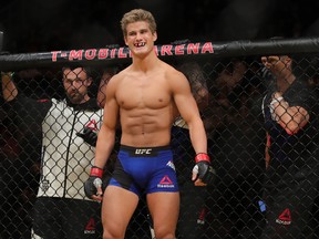 LAS VEGAS, NV - JULY 9: Sage Northcutt  prepares to fight Enrique Marin during the UFC 200 event at T-Mobile Arena on July 9, 2016 in Las Vegas, Nevada. (Photo by Rey Del Rio/Getty Images)