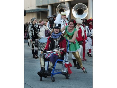 Scenes from the The Rogers Santa Claus Parade on Howe St, in Vancouver, BC., December 4, 2016.