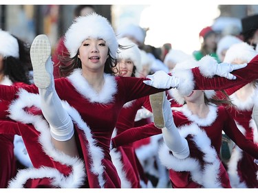 Scenes from the The Rogers Santa Claus Parade on Howe St, in Vancouver, BC., December 4, 2016.