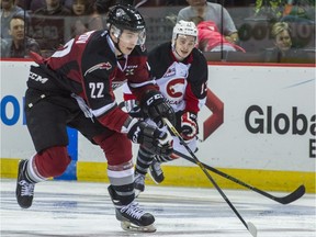 Vancouver Giants' Dmitry Osipov in action against the Prince George Cougars last October.