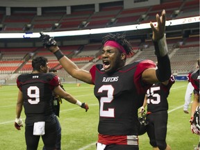 Terry Fox Ravens' running back Jeremie Kankolongo could only thank the football gods Saturday.
