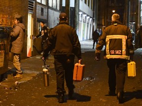 Vancouver Fire Fighters responding to an overdose victim in the Downtown Eastside of Vancouver.