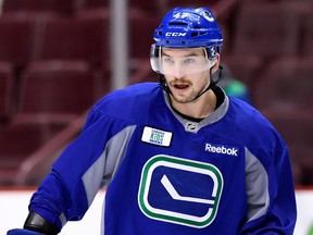Sven Baertschi has something to smile about in returning to the lineup.