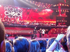 Ellen DeGeneres accepting the People's Choice Humanitarian Award