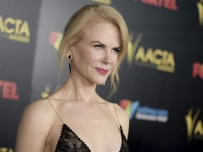 File-This jan. 6, 2017, file photo shows Nicole Kidman attending the 6th Annual AACTA International Awards held at Avalon Hollywood in Los Angeles. Kidman says her comments that Americans should support President-elect Donald Trump were merely a statement of her belief in democracy, not an endorsement of incoming president. (Photo by Richard Shotwell/Invision/AP, File)