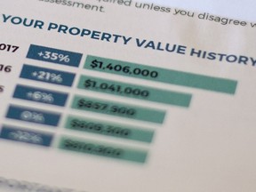 A copy of a homeowner's 2017 Property Assessment Notice. Many Vancouver property owners have lost the homeowners grant due to soaring property assessments, but it's questionable whether the grant should still be applied at all, writes Gordon Clark.