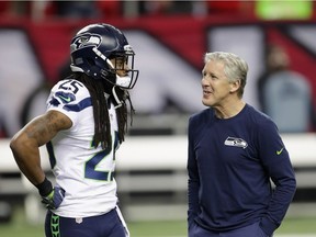 Richard Sherman played with an injury during the second half of the season, coach Pete Carroll revealed on Monday.