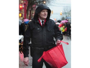 VPD Chief Constable Adam Palmer in action during the 44th annual  Chinese New Year Parade in Vancouver, BC., January 29, 2017.