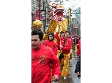 Action from the 44th annual  Chinese New Year Parade in Vancouver, BC., January 29, 2017.