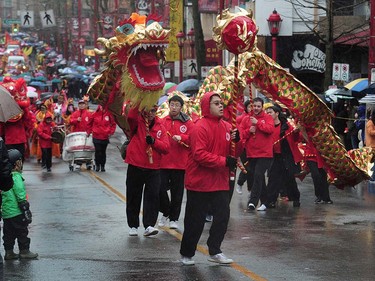 Action from the 44th annual  Chinese New Year Parade in Vancouver, BC., January 29, 2017.