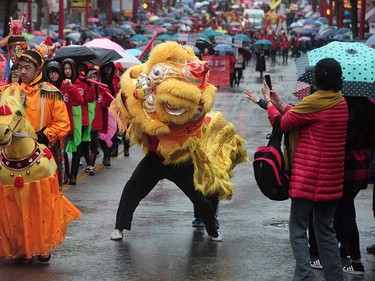 Action from the 44th annual  Chinese New Year Parade in Vancouver, BC., January 29, 2017.