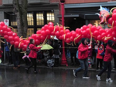 Action from the 44th annual  Chinese New Year Parade in Vancouver, BC., January 29, 2017.