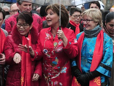 Premier Christy Clark attends the 44th annual  Chinese New Year Parade in Vancouver, BC., January 29, 2017.