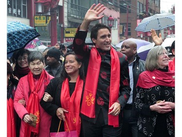 Prime Minister Justin Trudeau attends the 44th annual  Chinese New Year Parade in Vancouver, BC., January 29, 2017.