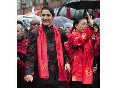 Prime Minister Justin Trudeau attends the 44th annual  Chinese New Year Parade in Vancouver, BC., January 29, 2017.