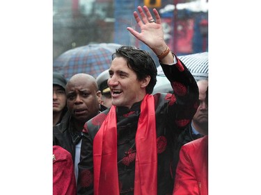 Prime Minister Justin Trudeau attends the 44th annual  Chinese New Year Parade in Vancouver, BC., January 29, 2017.