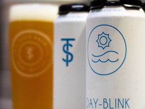 All of Twin Sails tall cans, including Day-Blink, are coloured austere white and feature eye-catching typography and design.