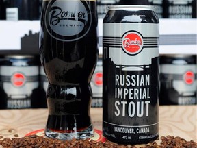 Bomber's Russian Imperial Stout comes in a tall can that sports a certain Galactic Empire chic.