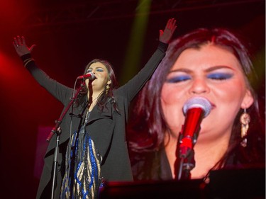 Crystal Shawanda performs at Concord's New Year's Eve Vancouver Celebration, held at Canada Place on Dec. 31, 2016.