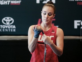 Alexa Grasso at Thursday's workout.