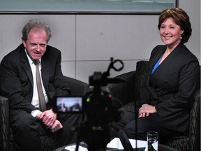 The Vancouver Sun's Vaughn Palmer with Premier Christy Clark.