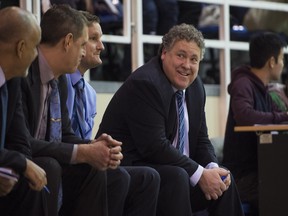 UBC Thunderbirds coach Kevin Hanson had reason to smile Friday night. Will he also be happy Saturday evening?