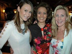 Anti-bullying champions and gala committee members Kaeli Gattens, Narges Nirumvala and Michelle Jankovich encouraged guests of CKNW Orphan Fund's Pink Shirt Day Luncheon in Yaletown to 'Make Nice' and 'Pink It Forward.'