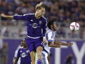Brek Shea in 2015 action for Orlando City. The Whitecaps traded for him Saturday.