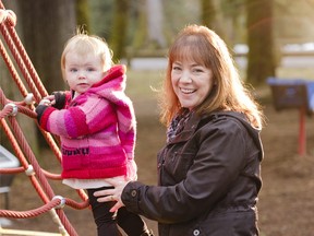 Cancer survivor Joestina White enjoys playtime with grandchild Julie-Anne.