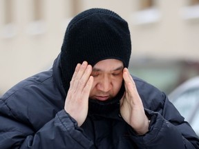 Will Baker, formerly known as Vince Li, leaves the Law Courts building in Winnipeg, after his annual criminal code review board hearing, on Feb. 6. The schizophrenic man beheaded and cannibalized a fellow passenger on a Greyhound bus.