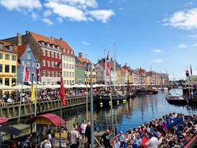Copenhagen’s inner harbour is packed with tourists and locals on most sunny days. Joanne Blain