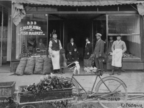 Japantown's Maikawa Fish Market at 333 Powell St. in Vancouver, circa 1918.