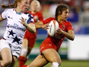 Bianca Farella on the attack in the 3rd place game vs. the USA in Las Vegas.