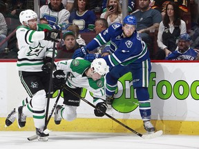 Michael Chaput gets a chance to see how he'll fare on a line with Henrik and Daniel Sedin against the Oilers.