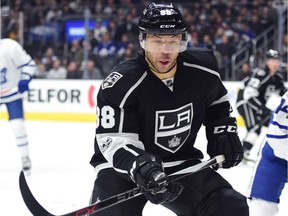 Jarome Iginla played his first game for the Los Angeles Kings Thursday night, in a  3-2 shootout win over the Toronto Maple Leafs at the Staples Center in L.A.