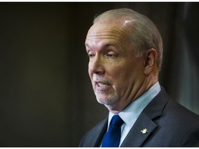 B.C. NDP leader John Horgan has not endorsed the Liberal government's approval of ride-sharing companies in B.C., setting up a potential election issue.