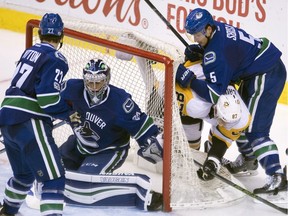 The Canucks had Ryan Miller — and not much else Saturday against the Pens.