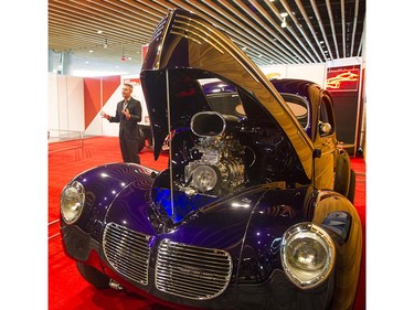 The Hot Wheels 1940 Willy Deluxe on display at the Vancouver Auto Show held at Vancouver Convention Centre West, Vancouver March 28 2017.
