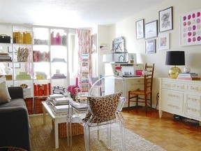 This undated photo provided by Houzz shows a room in a home with an acrylic chair. (Houzz via AP)