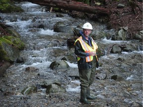 Biologist Mike Pearson at Silver Creek in Burnaby, B.C., February 15, 2017. He is monitoring several Burnaby fish streams along with Burnaby Streamkeeper John Preissl to see the impact of urban development.