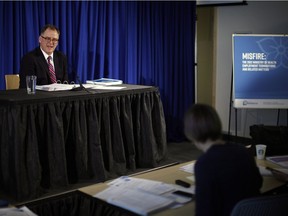 Ombudsperson Jay Chalke releases his report into the terminations of Ministry of Health employees in 2012 during a news conference in Victoria on April 6, 2017.
