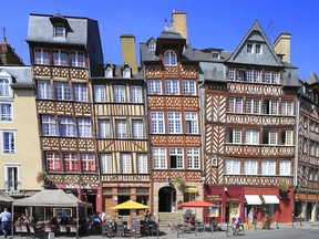 Rennes is known for its half-timbered houses, some of which date back to the 15th century.