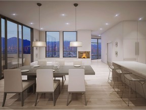 An artist's rendering of Eleven West, a project from Nadeau Developments on Maple Street in Vancouver.