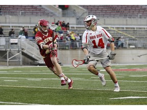 Ohio State Buckeyes field lacrosse player Tre Leclaire.