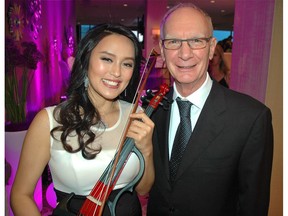 Renowned violinist Jenny Bae performed at the ARThritis Soiree's rooftop party at the Hotel Vancouver in support of arthritis research headed by Arthritis Research Centre's scientific director Dr. John Esmaile.