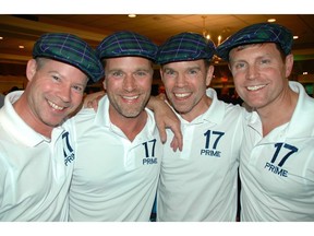 The foursome of Cameron Davis, Sean George, Bruce Lindsay and Scot Atkinson were among 144 golfers who hit the greens for Crofton House's yearly golf tournament and fundraising dinner.