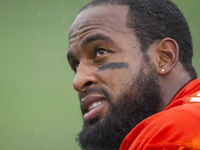 VANCOUVER, BC - OCTOBER 7, 2015, - BC Lions  Emmanuel Arceneaux during practice in Surrey, BC. October 7, 2015.  (Arlen Redekop / PNG photo) (story by Howard Tsumura)