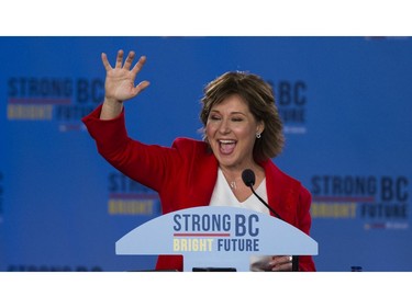 Despite millions of dollars in election advertising spending, Christy Clark's B.C. Liberals only gained about 1,400 votes in May's election compared to the party's total votes in the last election.